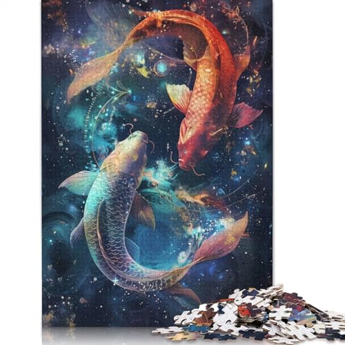 Pisces Puzzle 1000-teilige Schwer Puzzle Spielzeug Lernspiel Impossible Herausforderungsspielzeug Für Erwachsene Und Kinder Ab 12 Jahren 1000pcs (75x50cm) von LMYmoney