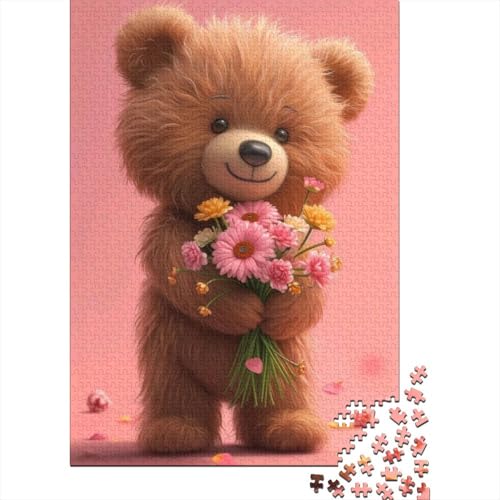 Plüschbär-Puzzle, kreative Spiele, 100% recycelter Karton, Puzzle für Erwachsene, 1000 Teile (75 x 50 cm) von LMYmoney