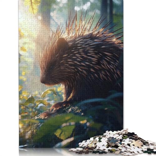Porcupine in Forest Puzzles 1000 Teile Schwer Puzzle Spielzeug Lernspiel Impossible Herausforderungsspielzeug Für Erwachsene Kinder 1000pcs (40x28cm) von LMYmoney