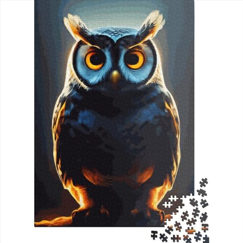 Portrait Owl Puzzles 1000 Teile Schwer Puzzle Spielzeug Lernspiel Impossible Herausforderungsspielzeug Für Erwachsene Kinder 1000pcs (38x26cm) von LMYmoney