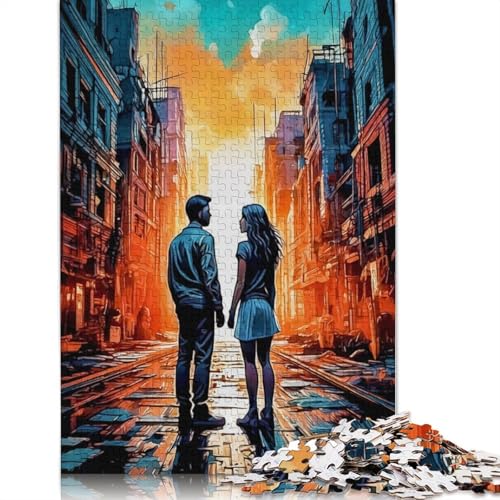 Post-Apocalyptic Couple Puzzles 1000 Teile Schwer Puzzle Spielzeug Lernspiel Impossible Herausforderung Spielzeug Für Erwachsene Und Kinder Ab 12 Jahren 1000pcs (40x28cm) von LMYmoney