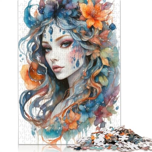 Psychodelic Flowerchild Puzzle 1000 Teile Schwer Puzzle Spielzeug Lernspiel Impossible Herausforderungsspielzeug Für Erwachsene Kinder 1000pcs (38x26cm) von LMYmoney