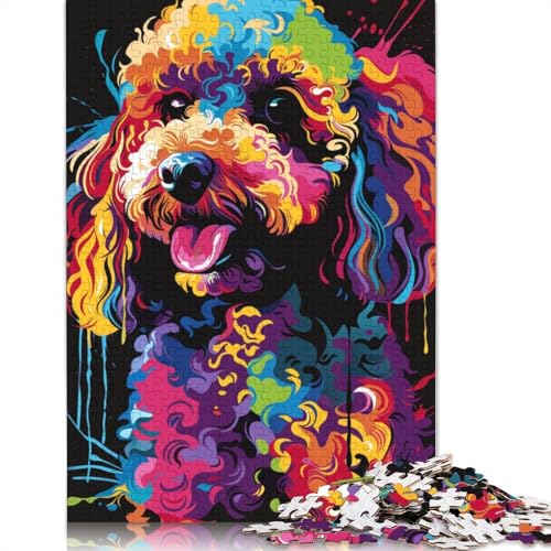 Pudel DJ Neon-Puzzle, 1000 Teile, für Erwachsene und Jugendliche ab 12 Jahren, 1000 Teile (75 x 50 cm) von LMYmoney