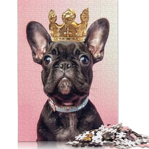 Puppy Dog King Puzzle, präzises, ineinander greifendes rechteckiges Papierpuzzle für Jungen oder Mädchen, 1000 Teile (26 x 38 cm) von LMYmoney
