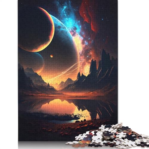 Puzzle „Dawn In Space Landscape“ für Erwachsene ab 18 Jahren, Lernspiele, Puzzle für Erwachsene und Kinder, 520 Teile (52 x 38 cm) von LMYmoney