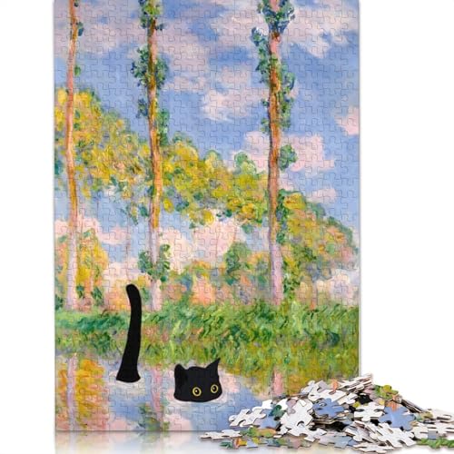 Puzzle „Katze unter dem Teich“ für Erwachsene, Lernspiel, Cooles Puzzle für Erwachsene und Kinder, 1000 Teile (75 x 50 cm) von LMYmoney