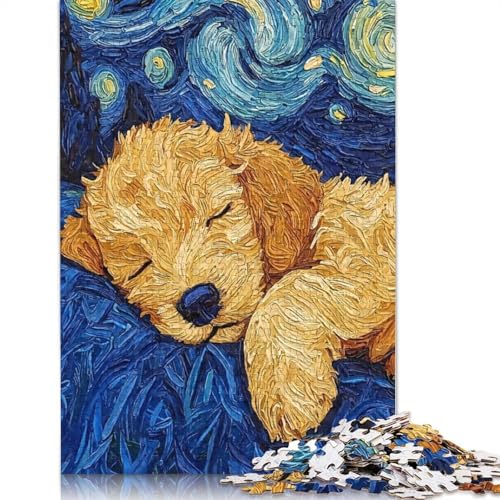 Puzzle „Welpen-Sternennacht“ für Erwachsene, schwierige Herausforderung, Denksportaufgaben für Frauen und Männer, 1000 Teile (75 x 50 cm) von LMYmoney