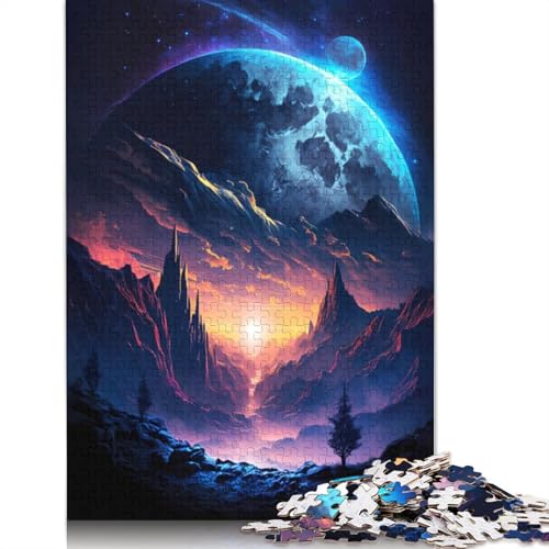 Puzzle „Wunderland-Berglandschaft“, rechteckig, aus Pappe, Geschenk für Kinder ab 12 Jahren, 1000 Teile (75 x 50 cm) von LMYmoney