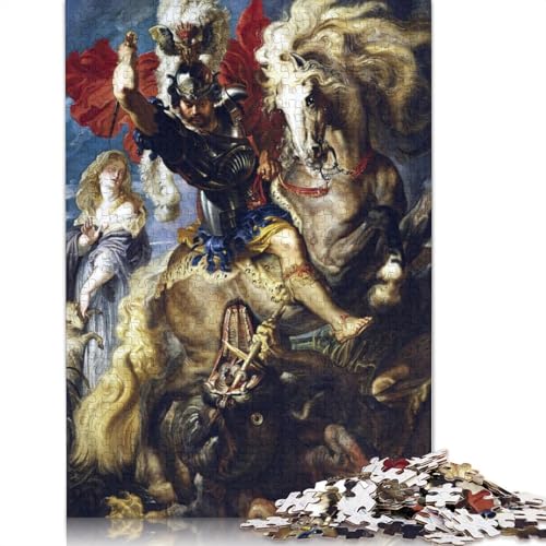 Puzzle 1000 Teile „St. Georg und Drache“ für Erwachsene, Stressabbau-Puzzle, Geschenk für Erwachsene und Teenager, 1000 Teile (75 x 50 cm) von LMYmoney