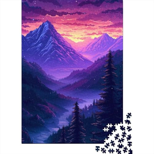 Puzzle 1000 Teile für Erwachsene, Holz, Lernspiel, Herausforderungsspielzeug, 1000 Teile (38 x 26 cm) von LMYmoney