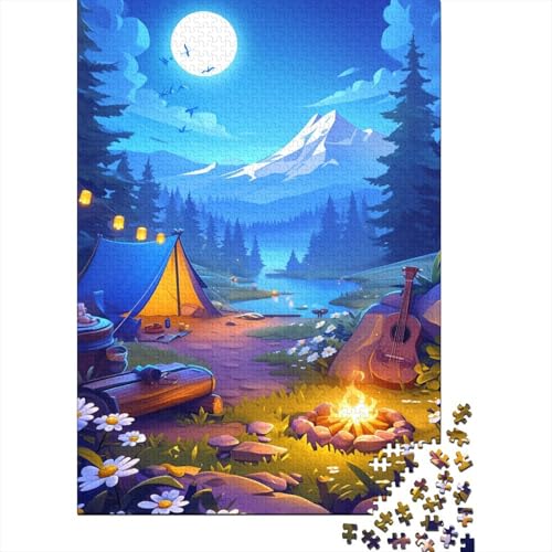 Puzzle 1000 Teile für Erwachsene, Holz, Lernspiel, Herausforderungsspielzeug, 1000 Teile (38 x 26 cm) von LMYmoney