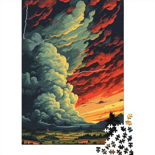 Puzzle 1000 Teile für Erwachsene, Holz, Lernspiel, Herausforderungsspielzeug, 1000 Teile (38 x 26 cm) von LMYmoney