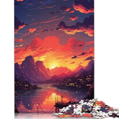 Puzzle 1000 Teile für Erwachsene, Holz, Lernspiel, Herausforderungsspielzeug, 1000 Teile (75 x 50 cm) von LMYmoney