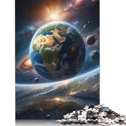 Puzzle 1000 Teile für Erwachsene, Holz, Lernspiel, Herausforderungsspielzeug, 1000 Teile (75 x 50 cm) von LMYmoney