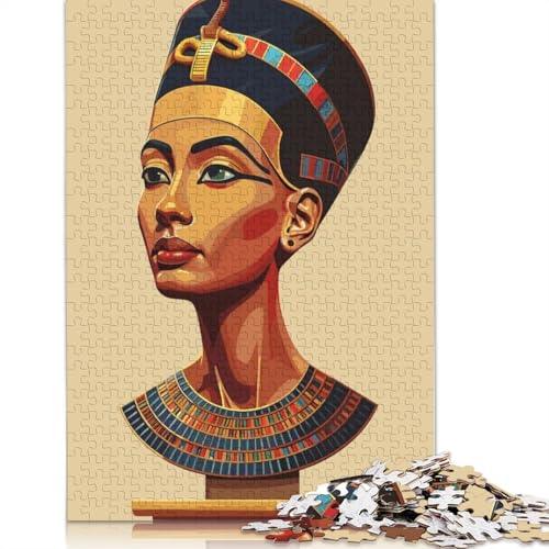 Puzzle für Erwachsene, 1000 Teile, „Büste der Königin Nofretete“, Lernspielzeug, Spiele, Familiendekoration (38 x 26 cm) von LMYmoney