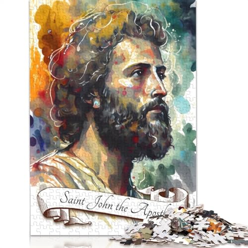 Puzzle für Erwachsene, 1000 Teile, „Der Heilige Johannes, der Apostel“, Puzzle für Erwachsene, für Lernspiele, Heimdekoration (38 x 26 cm) von LMYmoney