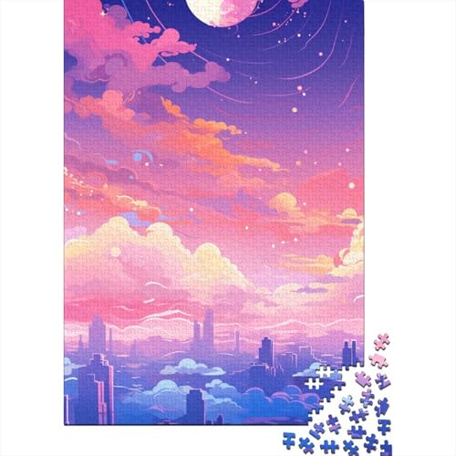 Puzzle für Erwachsene, 1000 Teile, Anime, Bunte Wolken, Puzzle, Puzzles für Erwachsene, Lernspiel, Herausforderungsspielzeug, 1000 Teile (38 x 26 cm) von LMYmoney