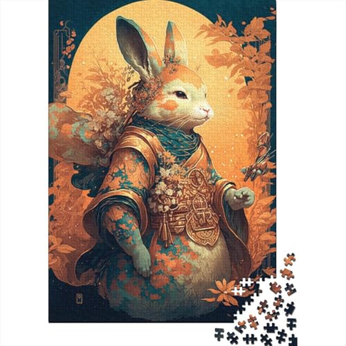 Puzzle für Erwachsene, 1000 Teile, Fantasie-Kaninchen, Holzpuzzle für Erwachsene, Lernspiel, Herausforderungsspielzeug, 1000 Teile (38 x 26 cm) von LMYmoney
