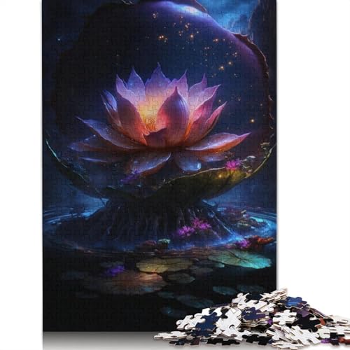 Puzzle für Erwachsene, 1000 Teile, Galaxie, Fantasie, Lotus, Holzpuzzle für Erwachsene, Lernspiel, Herausforderungsspielzeug, 1000 Teile (75 x 50 cm) von LMYmoney