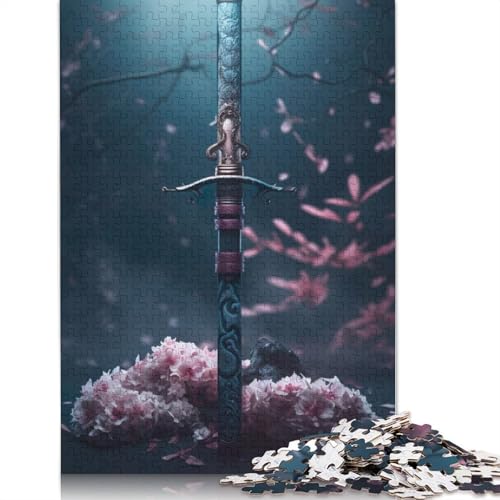 Puzzle für Erwachsene, 1000 Teile, Mondlicht-Katana, Lernspielzeug, Spiele, Familiendekoration (75 x 50 cm) von LMYmoney