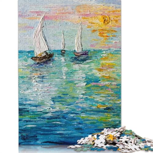 Puzzle für Erwachsene, 1000 Teile, Segelpuzzle, Lernspielzeug, Spiele, Familiendekoration (38 x 26 cm) von LMYmoney