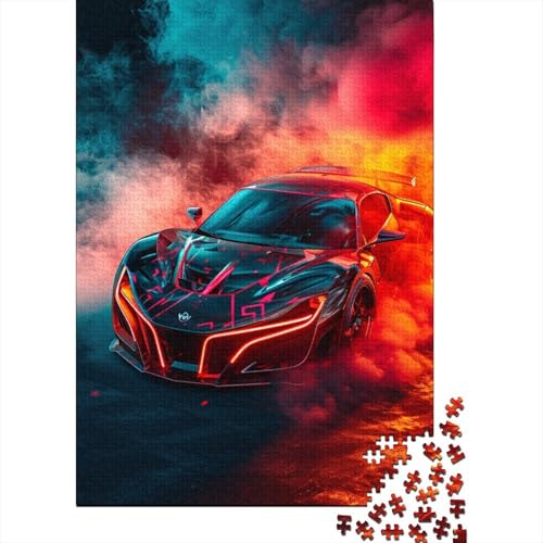 Puzzle für Erwachsene, 1000 Teile, bunt, Cooler Sportwagen, Holzpuzzles für Erwachsene, nachhaltige Puzzlespiele, 1000 Stück (38 x 26 cm) von LMYmoney