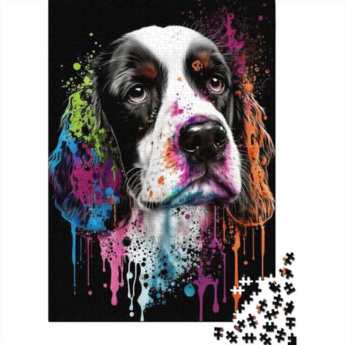 Puzzle für Erwachsene, 1000 Teile, buntes Beagle-Puzzle, Puzzle für Erwachsene, Lernspiel, Herausforderungsspielzeug, 1000 Teile (38 x 26 cm) von LMYmoney