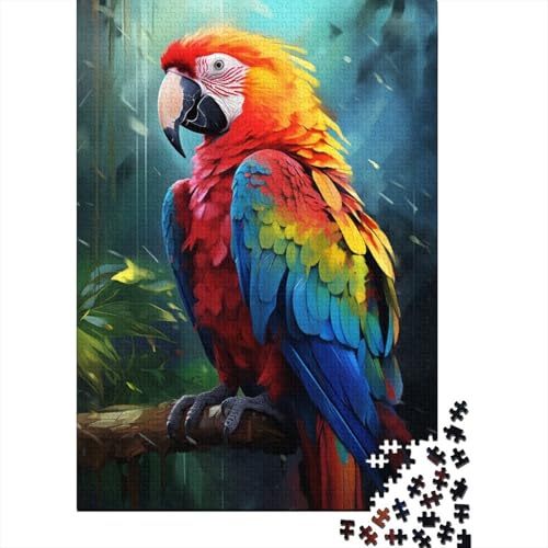 Puzzle für Erwachsene, 1000 Teile, schöner Papagei, Holzpuzzle für Erwachsene und Jugendliche, Heimdekoration, Puzzlespielzeug, 1000 Teile (38 x 26 cm) von LMYmoney