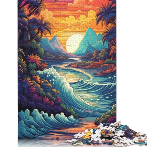 Puzzle für Erwachsene, 1000 Teile, schöner Strand, Holzpuzzles für Erwachsene, nachhaltige Puzzlespiele, 1000 Stück (75 x 50 cm) von LMYmoney