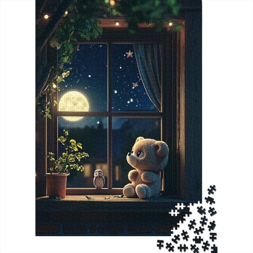 Puzzle für Erwachsene, 1000 Teile, süßes Bären-Puzzle, Lernspielzeug, Spiele, Familiendekoration (75 x 50 cm) von LMYmoney