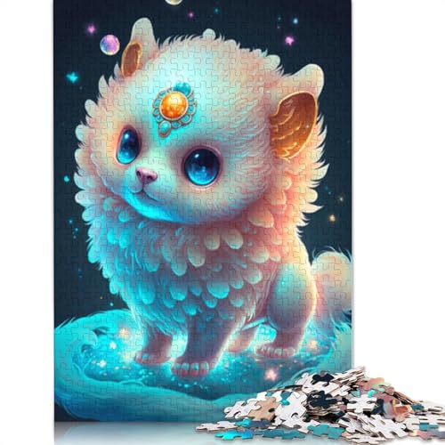 Puzzle für Erwachsene, 1000 Teile, süßes Drachenbaby, Holzpuzzles für Erwachsene, nachhaltige Puzzlespiele, 1000 Stück (75 x 50 cm) von LMYmoney