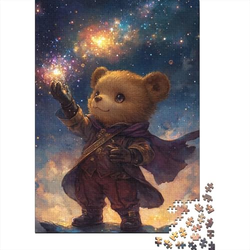 Puzzle für Erwachsene, 1000 Teile, süßes Teddybär-Puzzle, Interaktion mit Familienmitgliedern (75 x 50 cm) von LMYmoney