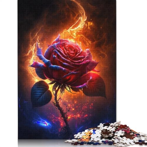 Puzzle für Erwachsene, Cosmic Rose, Holzpuzzles für Teenager, Geschenke, Heimdekoration, Puzzlespielzeug, 1000 Teile (75 x 50 cm) von LMYmoney