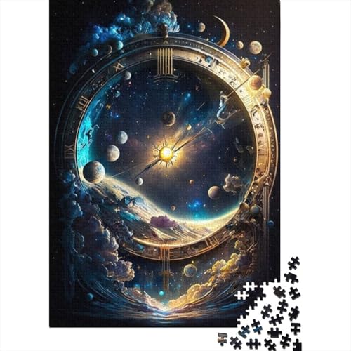 Puzzle für Erwachsene, Fantasie-Uhren, 1000-teiliges Holzpuzzle für Erwachsene und Heimdekoration, Puzzle-Spielzeug, 1000 Teile (75 x 50 cm) von LMYmoney