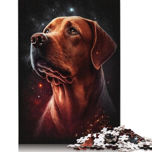 Puzzle für Erwachsene, Galaxie-Labrador, Puzzles für Erwachsene, Lernspiel, Herausforderungsspielzeug, 1000 Teile (75 x 50 cm) von LMYmoney