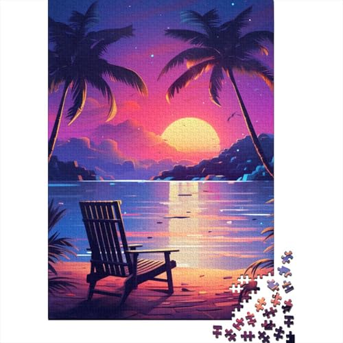 Puzzle für Erwachsene, Nachtzeit, Sommer, Holzpuzzles für Teenager, Geschenke, Heimdekoration, Puzzlespielzeug, 1000 Teile (38 x 26 cm) von LMYmoney