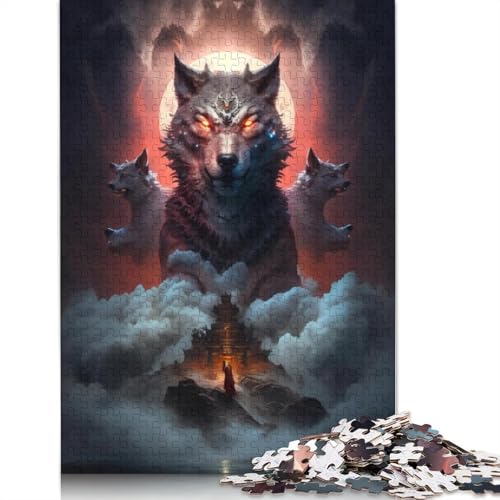 Puzzle für Erwachsene, Tiernebel, Wolf, Puzzles für Erwachsene, Lernspiel, Herausforderungsspielzeug, 1000 Teile (75 x 50 cm) von LMYmoney