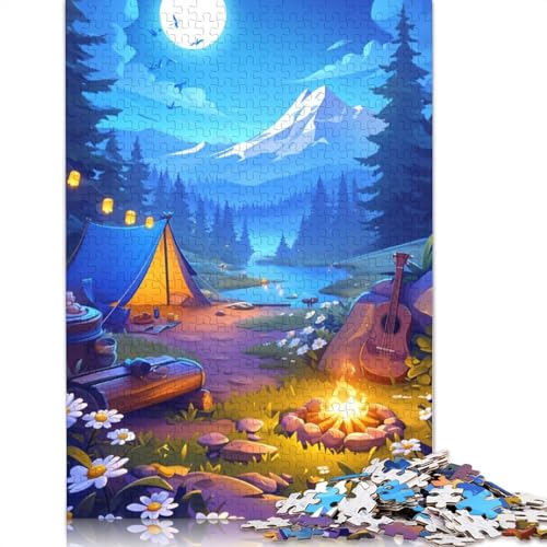 Puzzle für Erwachsene, Zelte unter dem Nachthimmel, Puzzles für Erwachsene, Lernspiel, Herausforderungsspielzeug, 1000 Teile (75 x 50 cm) von LMYmoney