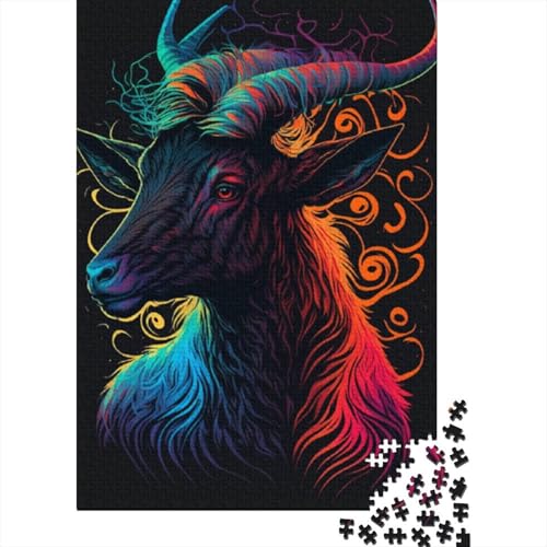 Puzzle für Erwachsene, Ziegen, Puzzles für Erwachsene, Lernspiel, Herausforderungsspielzeug, 1000 Teile (38 x 26 cm) von LMYmoney