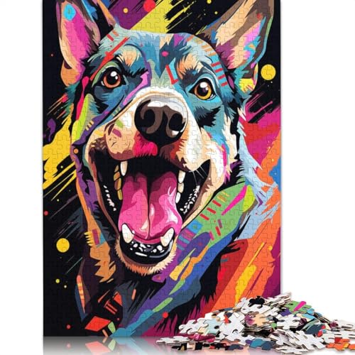 Puzzle für Erwachsene, bunter Hund, Puzzle für Erwachsene, Lernspiel, Herausforderungsspielzeug, 1000 Teile (75 x 50 cm) von LMYmoney