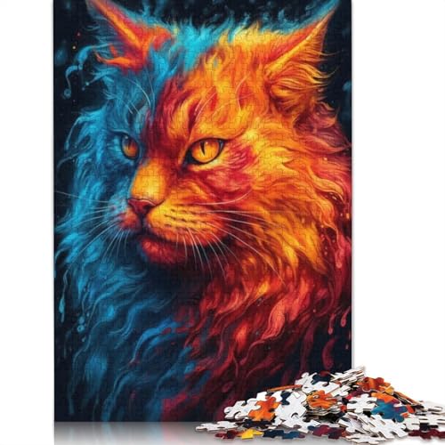 Puzzle für Erwachsene, kosmische Traumkatze, Holzpuzzles für Teenager, Geschenke, Heimdekoration, Puzzlespielzeug, 1000 Teile (75 x 50 cm) von LMYmoney