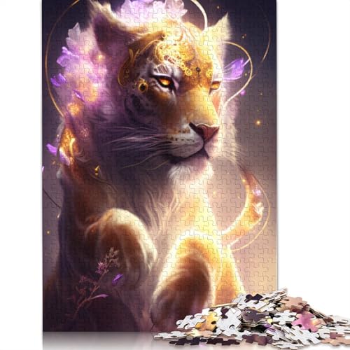 Puzzle für Erwachsene, schöner Löwe, Puzzle für Erwachsene, Lernspiel, Herausforderungsspielzeug, 1000 Teile (75 x 50 cm) von LMYmoney