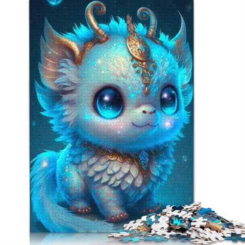 Puzzle für Erwachsene, süßes Drachenbaby, Puzzles für Erwachsene, Lernspiel, Herausforderungsspielzeug, 1000 Teile (75 x 50 cm) von LMYmoney