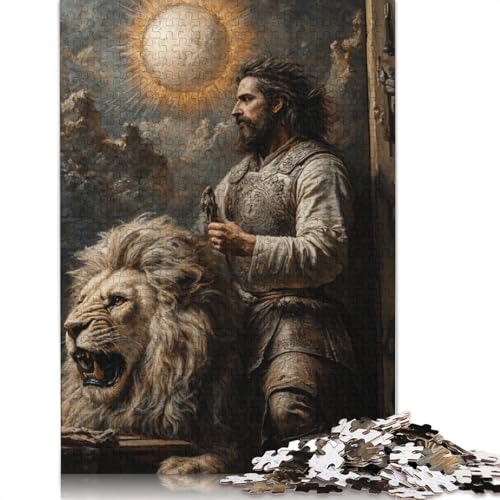 Puzzle für Erwachsene „Christian Lion“, Entspannungs-Herausforderungsspielzeug, Herrenpuzzle, Geschenke für Jungen oder Mädchen, 1000 Teile (75 x 50 cm) von LMYmoney