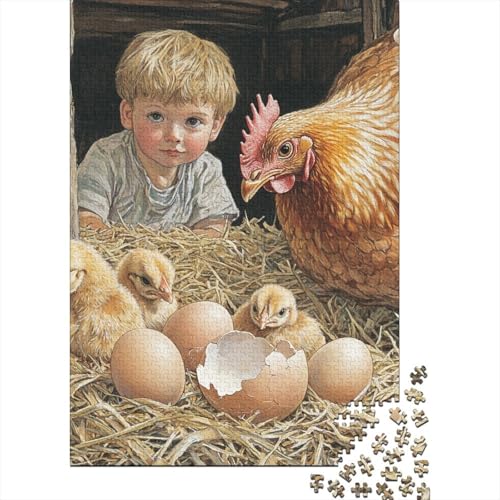 Puzzle für Erwachsene mit Tierhenne, ab 18 Jahren, Lernspiele für Herren, Puzzle für Erwachsene, für Jungen oder Mädchen, 1000 Teile (75 x 50 cm) von LMYmoney