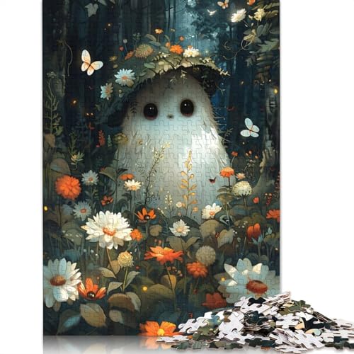 Puzzle für Erwachsene mit süßem Babygeist und Blumenmuster, 100% recycelte Holzplatte, Denksportaufgaben für Damen und Herren, 1000 Teile (75 x 50 cm) von LMYmoney