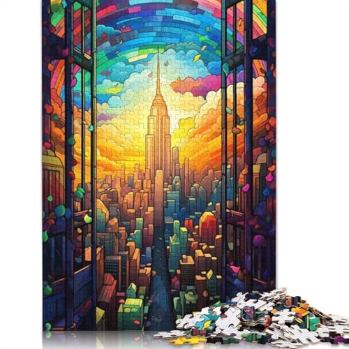 Puzzle für Erwachsene und Jugendliche, Stadtbild, Bunte Regenbogen-Puzzles für Erwachsene und Teenager, Familienspiel, 1000 Teile (75 x 50 cm) von LMYmoney