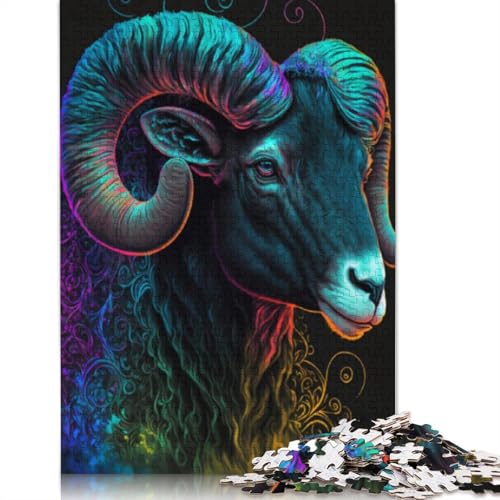 Puzzle für Erwachsene und Jugendliche, Ziegen-Puzzles für Erwachsene und Teenager, Familienspiel, 1000 Teile (75 x 50 cm) von LMYmoney