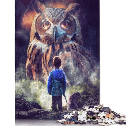 Puzzle für Jungen und riesige Eulen, kreative Spiele, 100% recycelter Karton, Puzzle für Erwachsene, 1000 Teile (75 x 50 cm) von LMYmoney