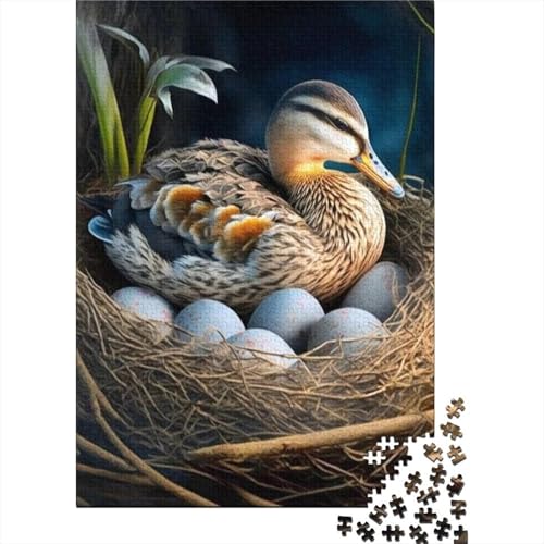 Puzzle mit Entenmotiv, Tierkunst, schwierig, 100% recycelter Karton, für Damen und Herren, 1000 Teile (75 x 50 cm) von LMYmoney